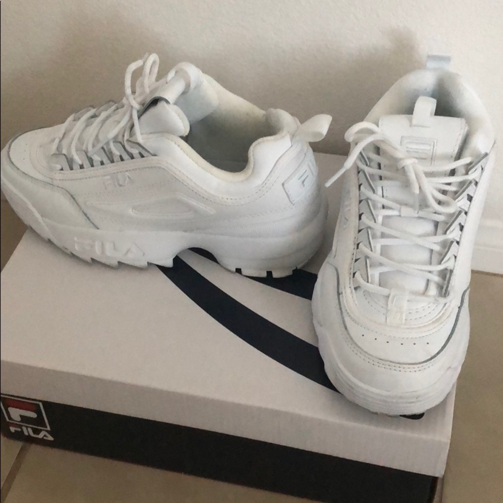 Fila Disruptor II Premium - White/Metallic Silver